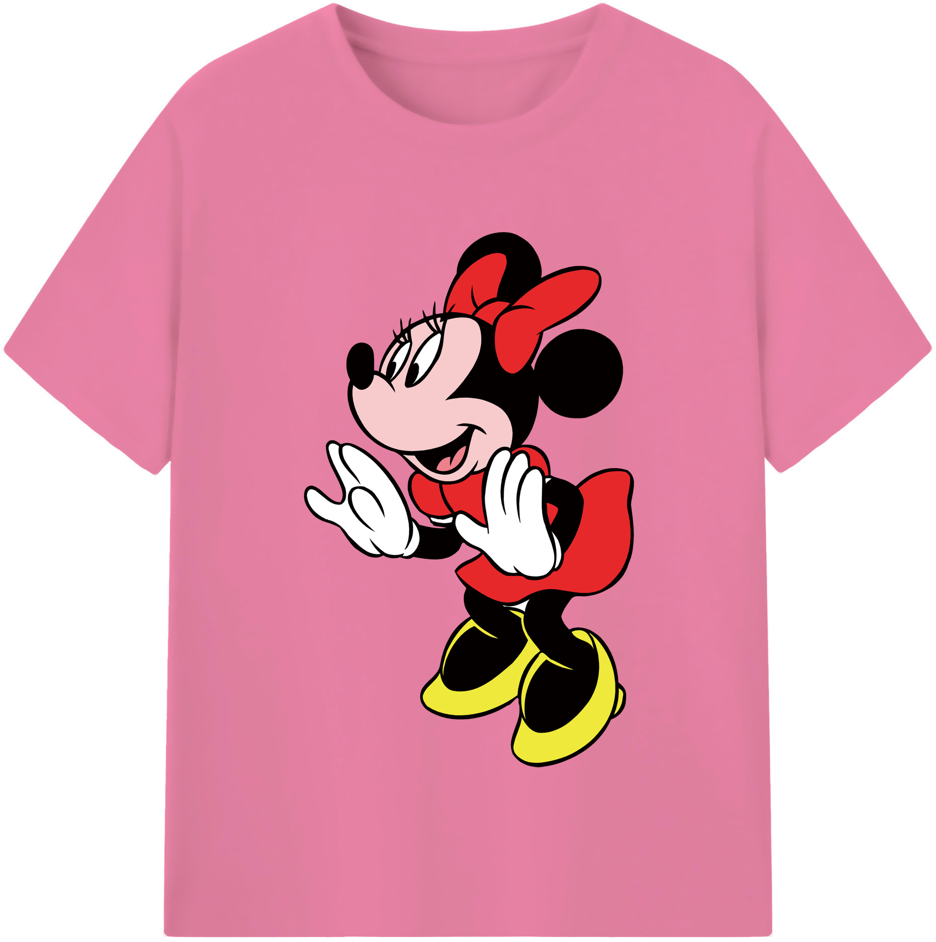 （画像用） ミッキーマウス Mickey Mouse 綿100％半袖Tシャツ（フロントプリント）